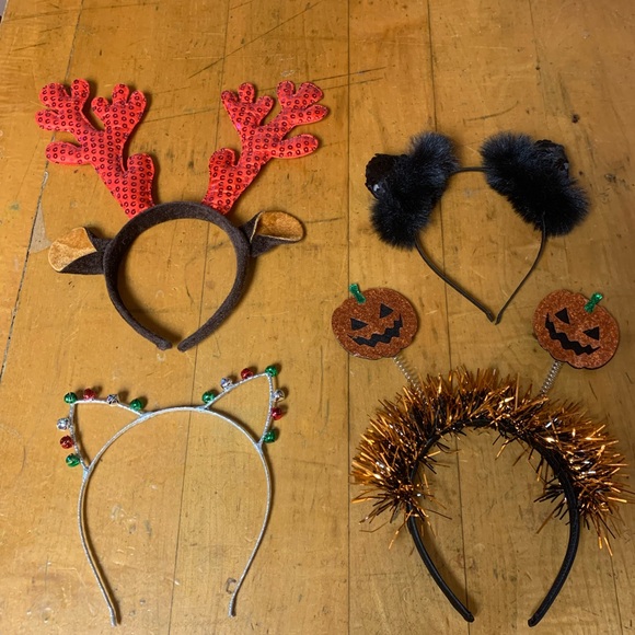 Claire's Other - Festive Kids 4 pc Costume Headband Set